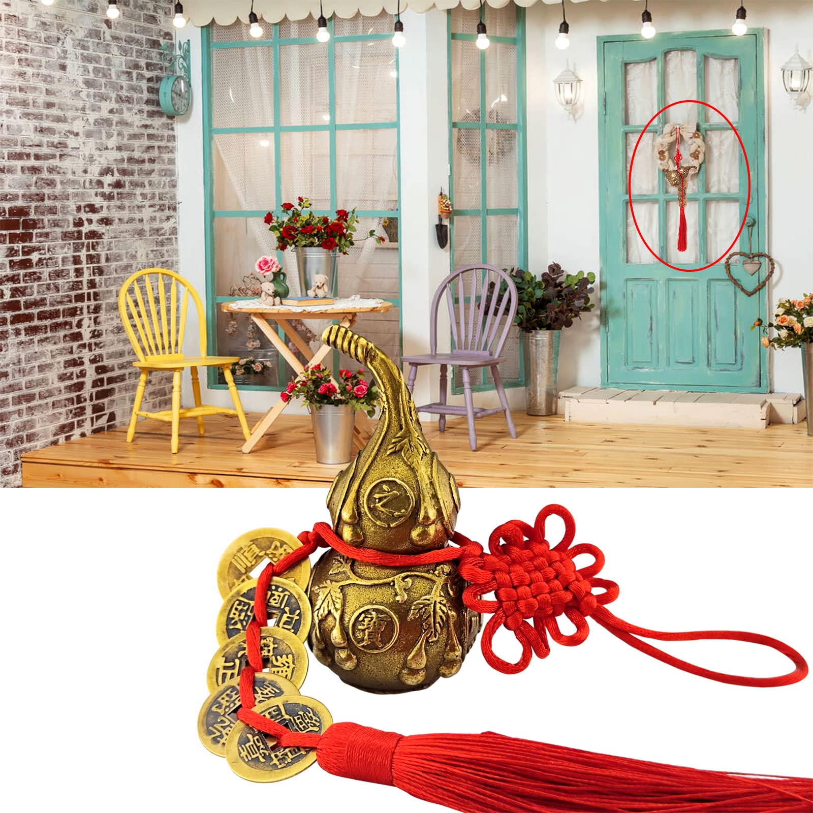 Amazon.com: Chinese Good Luck Wu Lou, Feng Shui Brass Gourd